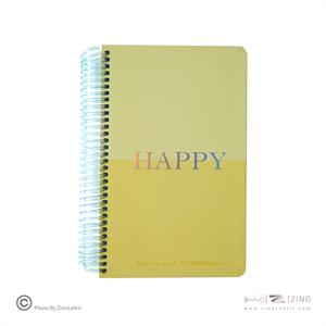 دفتر120برگ215*130سیمی جلدسخت لانگو سری هپی اسپیرال